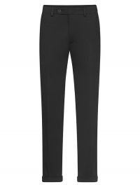 Jersey Hose Herren grau meliert – gerade geschnittene Business- und Arbeitshose mit Bügelfalten und Taschen, ideal für Büro, Verkauf und Gastronomie